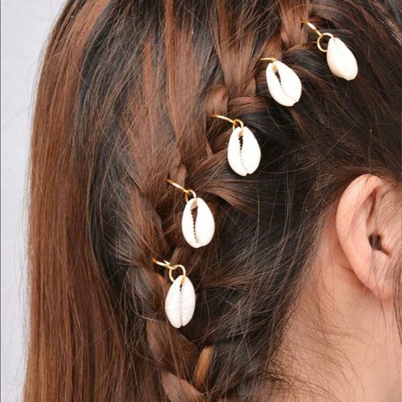 Accessories - 5 Pc. Shell Hair Rings